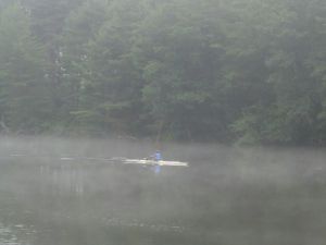 A rower enjoying the morning quiet on the CT